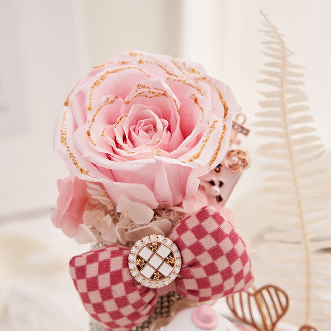 Rabbit and Preserved Flowers