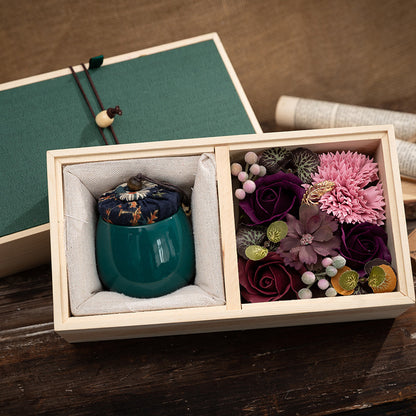 Premium Flower Box with Scented Candles