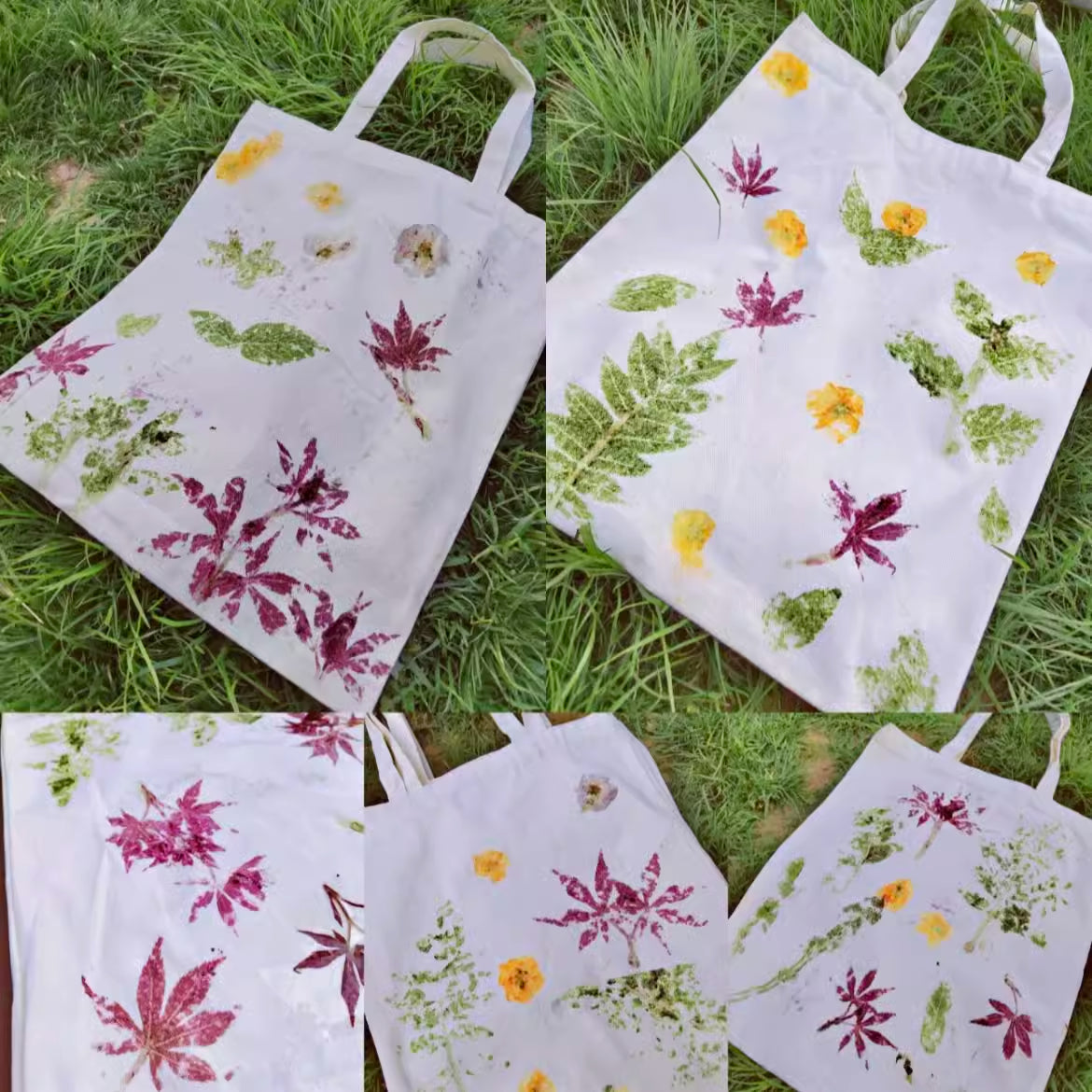 Botanical Hammer Printing on Canvas Bags Experience 帆布包植物敲拓染體驗