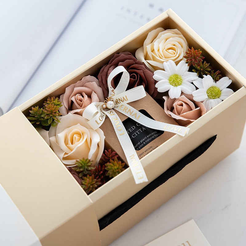 Flower Box with Scented Candles (最後1件)