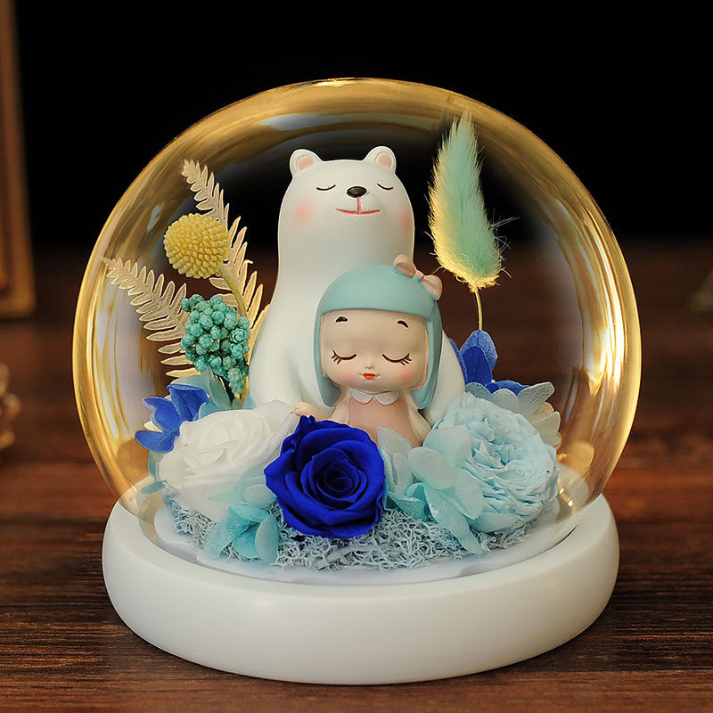 Multiple Choices of Creative Dolls with Preserved Flowers