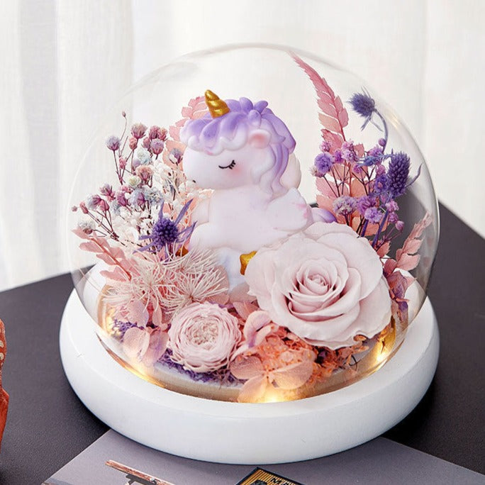 Preserved Rose with Unicorn
