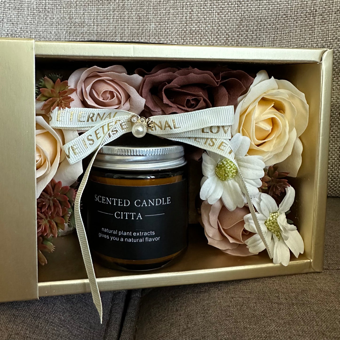 Flower Box with Scented Candles