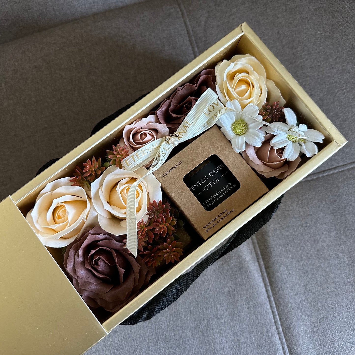 Flower Box with Scented Candles